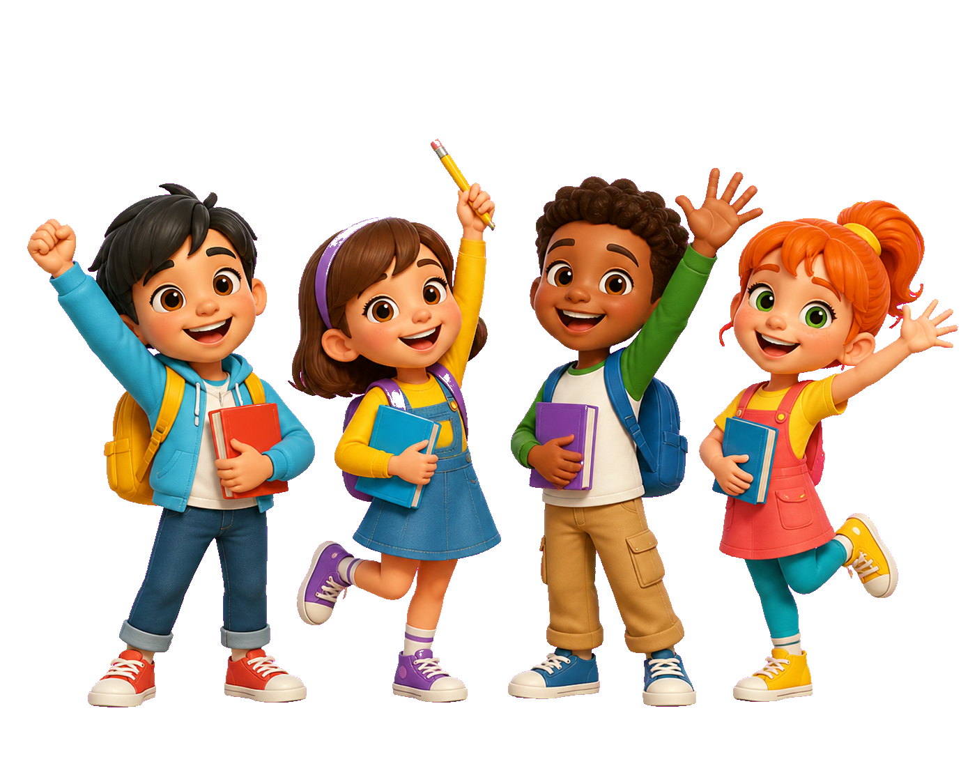 Personajes infantiles educativos del GIMNASIO PEDAGOGICO NUEVO HORIZONTE